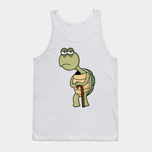 Turtle with Shell & Walking stick Tank Top